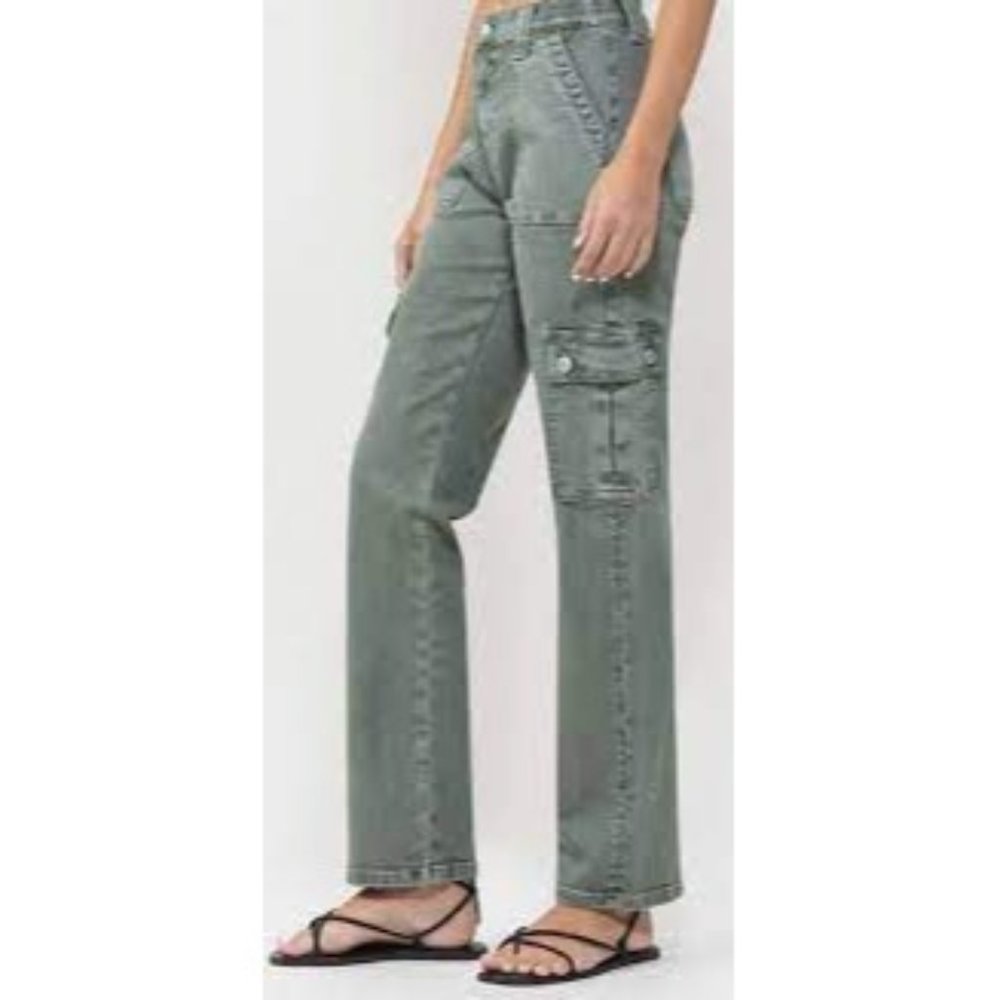 VERVET Stretch Cargo Pant Green Size 24